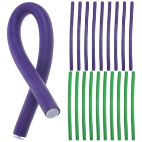 FONDOTIN 2Packs Small Rods Heatless Curlers with Silk Outer Layer for Soft Frizz Free Curls At Home