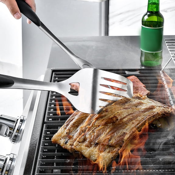 FONDOTIN Grill Utensils Kit, Stainless Steel and Plastic, Ideal for Kitchen Use 2Pcs