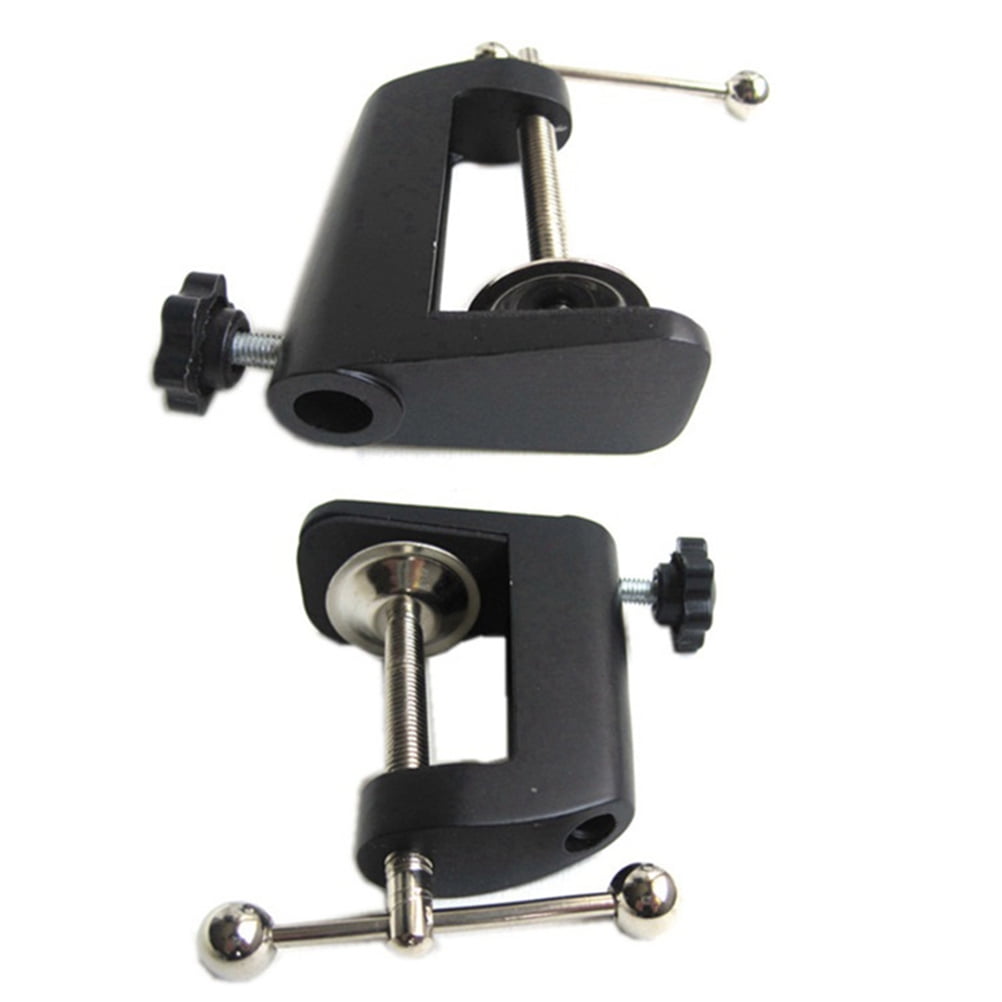 YOUSHARES Table en Métal Collier de Fixation pour Microphone Suspension pyramide Ciseaux clamp Support Réglable avec Vis de Positionnement Base de support robuste