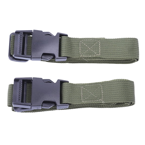 FONDOTIN 2-Pack Heavy Duty Olive Green Cargo Lashing Straps for Outdoor Camping, Tent Fastening, Gear Securing and More