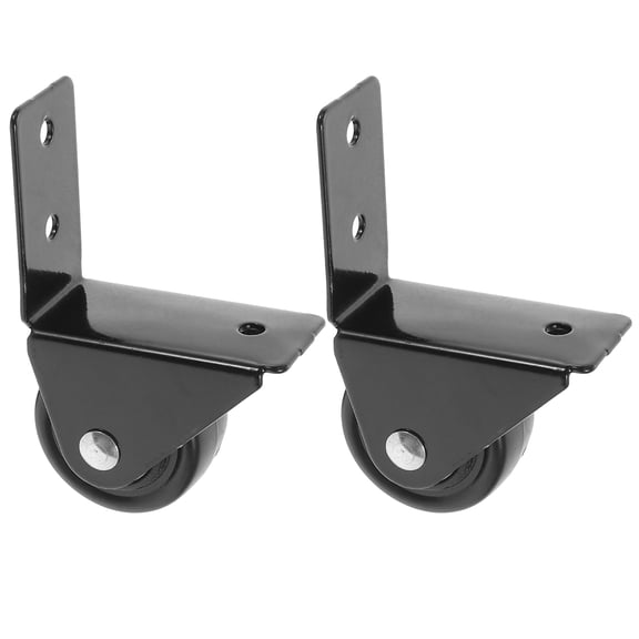 FONDOTIN 2Pcs Heavy Duty Furniture Casters with Rubber Wheels Steel Frame for Cabinets
