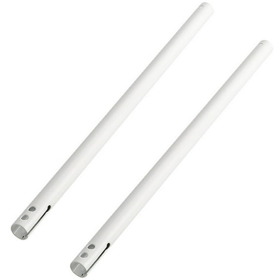FONDOTIN 2Pcs White Ceiling Fan Extension Rods Iron Material Strong Load Bearing Capacity
