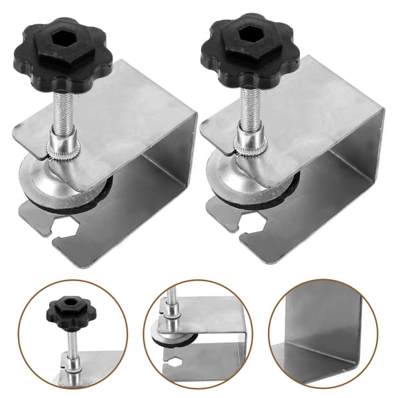 FONDOTIN Table Clamps for Woodworking Metalworking 2pcs Stainless Steel