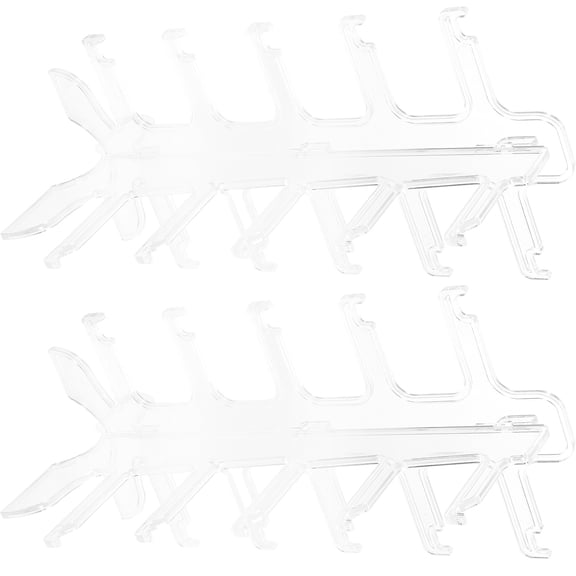 FONDOTIN 2Pcs Clear Glasses Display Stand Riser Sturdy Multi-Tier Sunglasses Organizer for Tabletop