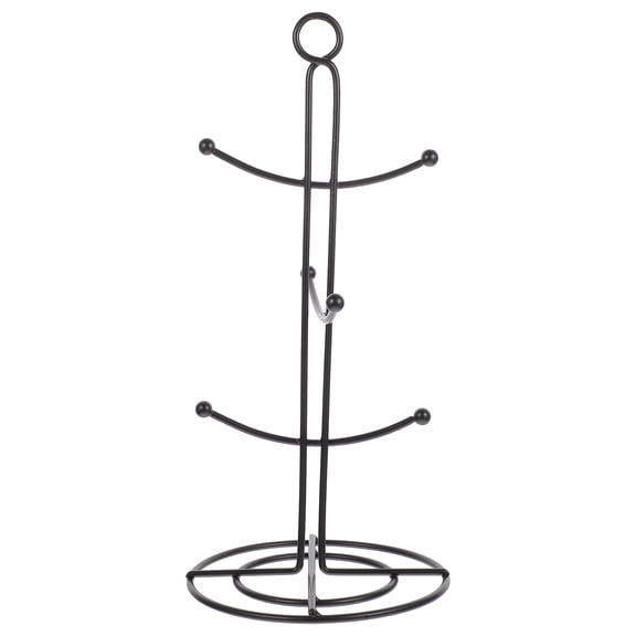 FONDOTIN 2Pcs Coffee Cup Tree Holder for Saving Space in Black Metal for Coffee Bar