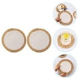 thumbnail image 1 of FONDOTIN 2Pcs Natural Straw Woven Round Placemats Heat Insulated Table Mat for Kitchen Dining, 1 of 8