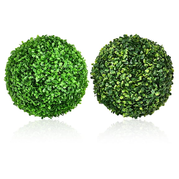FONDOTIN 2Pcs Faux Plants Decorative Balls Plastic Scene Layout Decor Green Event Organizers