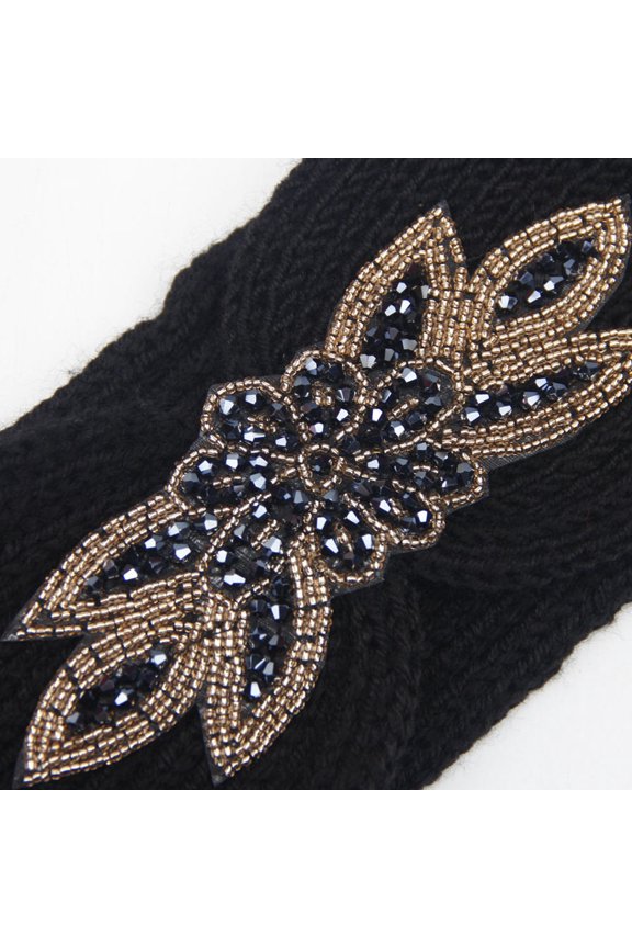 2Pcs Knitted Hair Band Thick Crochet Warm Headband Assorted Color for Camping and Riding