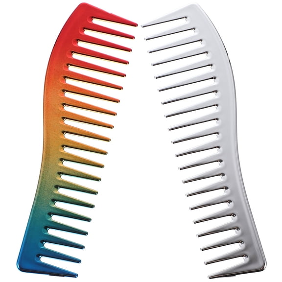 FONDOTIN Mens Styling Combs, ABS Material, Curved Design, Assorted Color, Home Use, 2Pcs