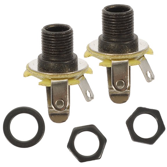 FONDOTIN 2Pcs Guitar Output Jack for Bass Electric Guitar Metal Socket Reliable Connection