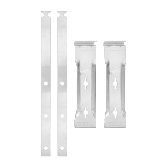 FONDOTIN 2Pcs Plated Silver Roof Gutter Hanger Strap for Secure Fixing on Residential and Commercial Roofs