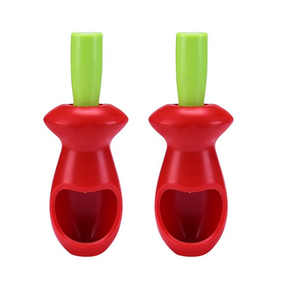 FONDOTIN 2Pcs Red Date Core Removers Cherry Corers Kitchen Supply with Labor Saving Handle and Practical Design