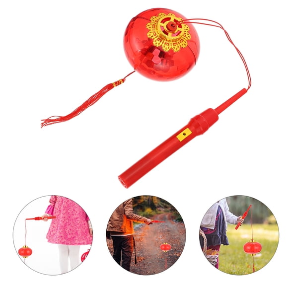FONDOTIN 2Pcs Handheld Lantern Decor in Red for Spring Festival and New Year Hanging Decoration