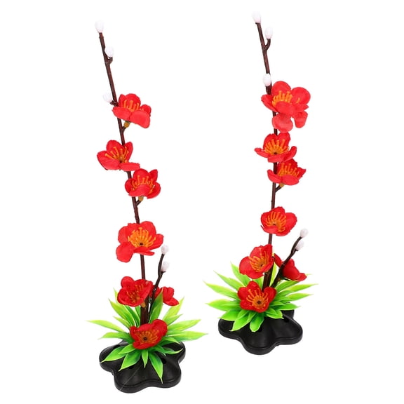 FONDOTIN 2Pcs Sashimi Tray Decor Black Plastic Sashimi Flower Decor For Family