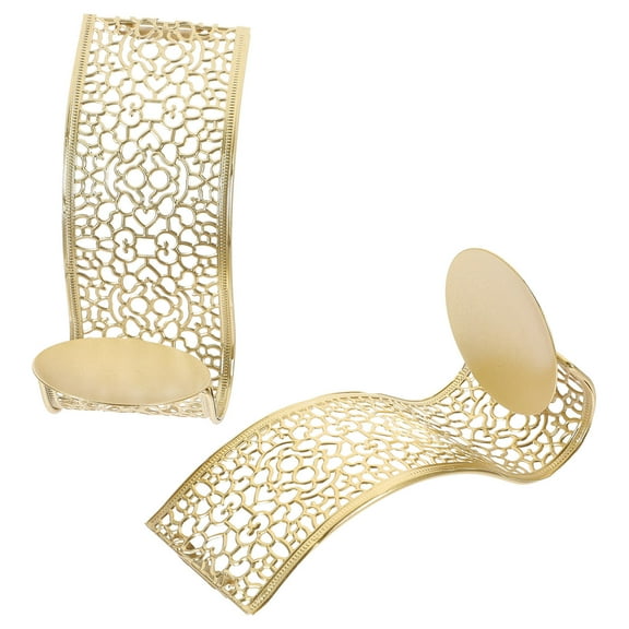 FONDOTIN 2Pcs Sconces Wall Decor Iron Decorative Golden Leaf Shape Event Decor for Dinner Parties