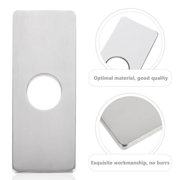 FONDOTIN 2-Pack 4 Inch Stainless Steel Sink Faucet Escutcheon Plates for Kitchen and Bathroom, Home Use Accessories
