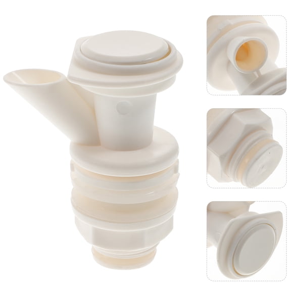 FONDOTIN Quick Open Water Spigot Faucet White Home Users Outdoor Events 2Pcs 4.7*3.5*2.4in