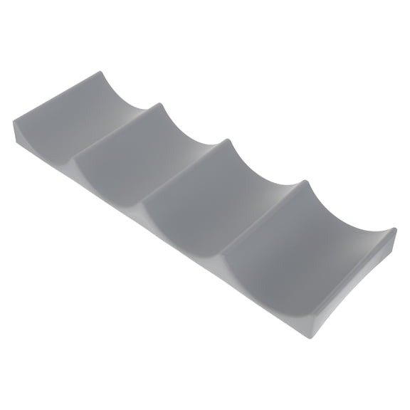 FONDOTIN 2Pcs Dark Grey Plastic Wave Shape Wine Rack Wine Holder Organizer for Home Kitchen Pantry Storage