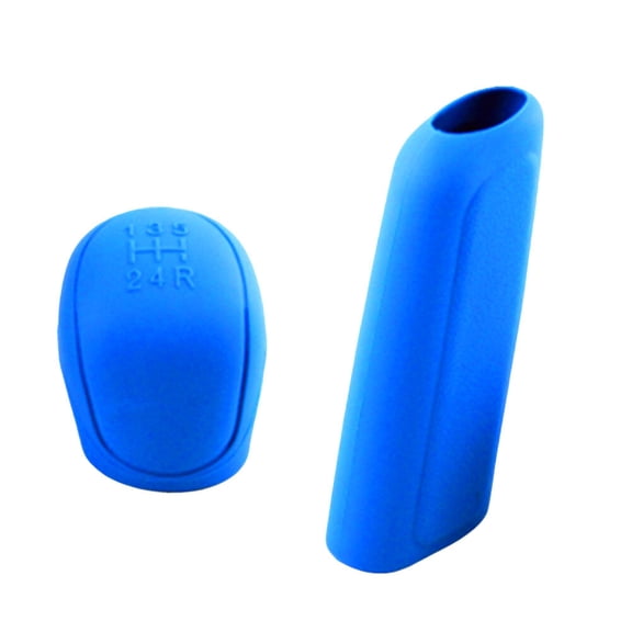 FONDOTIN 2Sets Gear Shift Cover for Car Modification and Interior Accessories in Blue