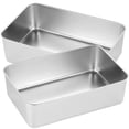 thumbnail image 1 of FONDOTIN 2pcs Bread Loaf Pan Non-stick Stainless Steel Baking Tray for Beginners, 1 of 8