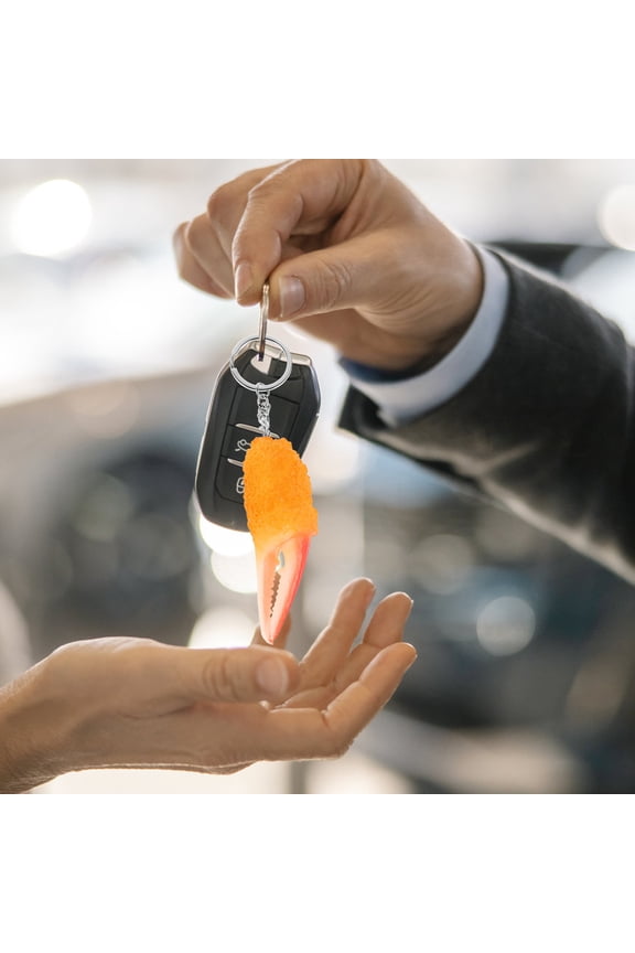 2pcs Crab Claw Keychain Set Fun Design Metal Yellow Attachment to Keys or Bags