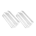 thumbnail image 1 of FONDOTIN 2pcs Desktop Storage Rack Plastic Clear For Home Use Stationery, 1 of 8