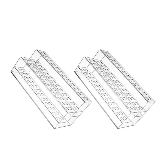 FONDOTIN 2pcs Desktop Storage Rack Plastic Clear For Home Use Stationery