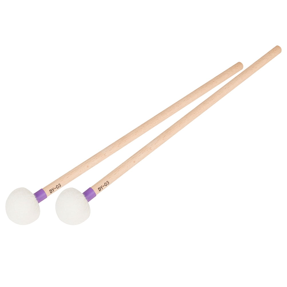 FONDOTIN Drum Mallets Soft Wear-Resistant 2Pcs 15.4x2.4x2.4in