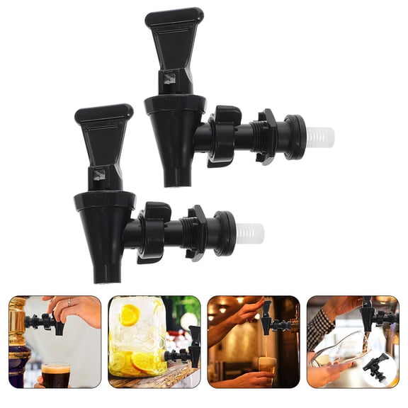 FONDOTIN 2-Pack Plastic Water Dispenser Faucet Spouts Replacement for Glass Beverage Jars and Containers