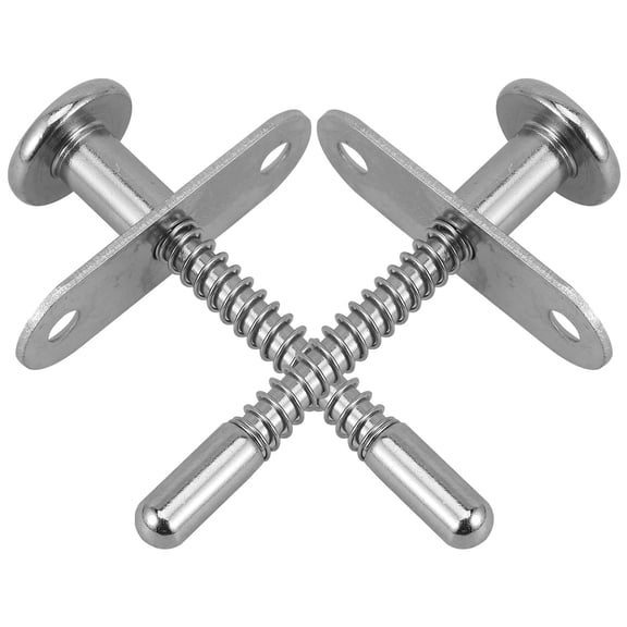 FONDOTIN 2pcs Spring Loaded Latch Pin Iron Silver Furniture Fastener Binding