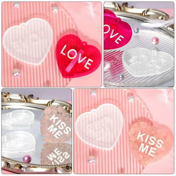FONDOTIN Valentine's Day Charm Mold Easy Demold Silicone Assorted Color