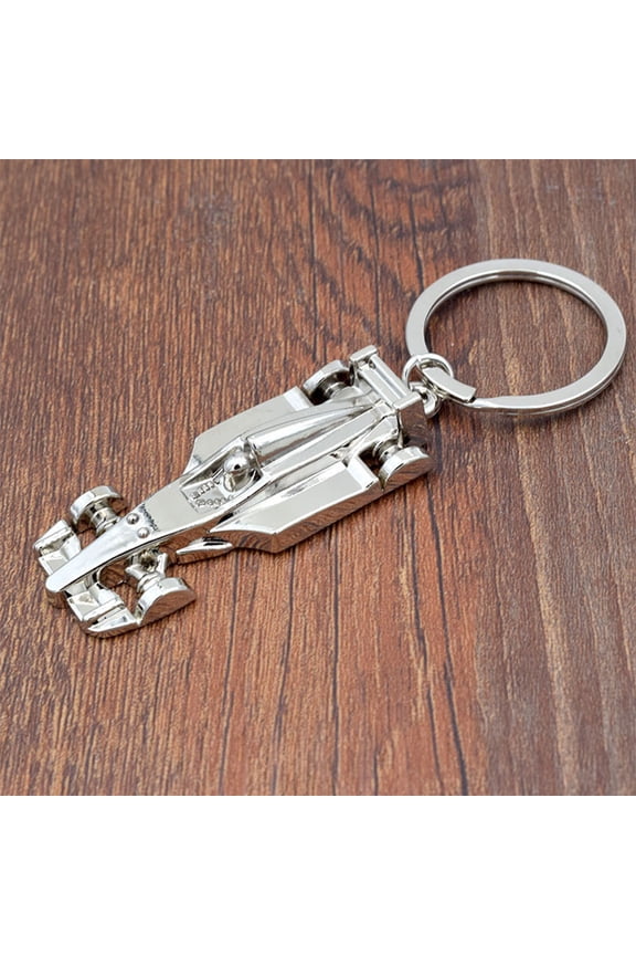 Racing Car Shape Zinc Alloy 3Pcs 2.2x0.8x0.4In Keychain for Men Women