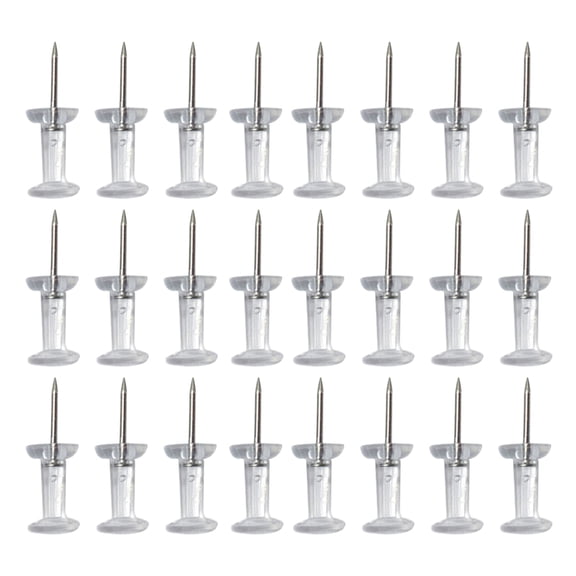 FONDOTIN 300Pcs Clear Tacks for Wall Push Pins Map Tacks Office Tacks Plastic