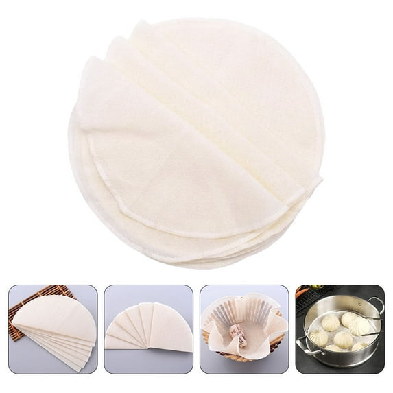 FONDOTIN 30Pcs Breathable Steamer Mat Nonstick and Foldable for Home Users in Kitchen