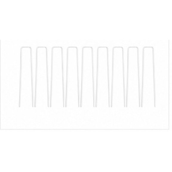FONDOTIN 30Pcs Fabric Stakes Plated Silver Steel Strong Lawn Fastening Nails for Landscaping and Camping
