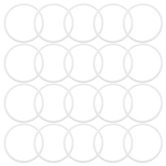 FONDOTIN 30Pcs White Plastic Craft Rings for DIY Projects and Versatile Design