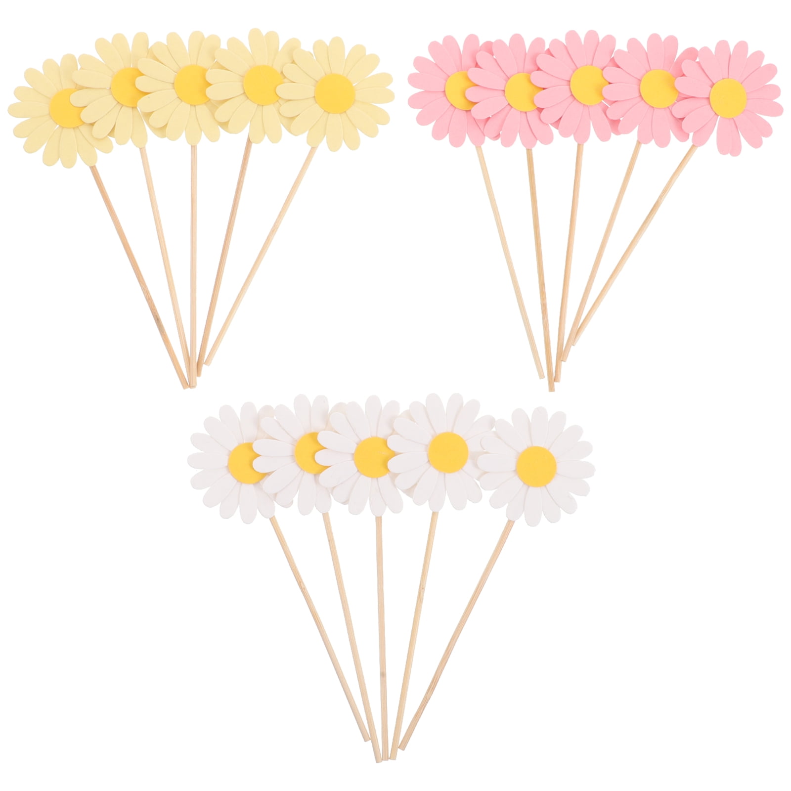 Spring Cake Toppers FONDOTIN 36Pcs Pre-Made Flower Cake Topper For Elegant Spring And ...