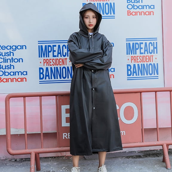 FONDOTIN 3Pcs Black EVA Cape Raincoat for Adults Portable Waterproof Protection