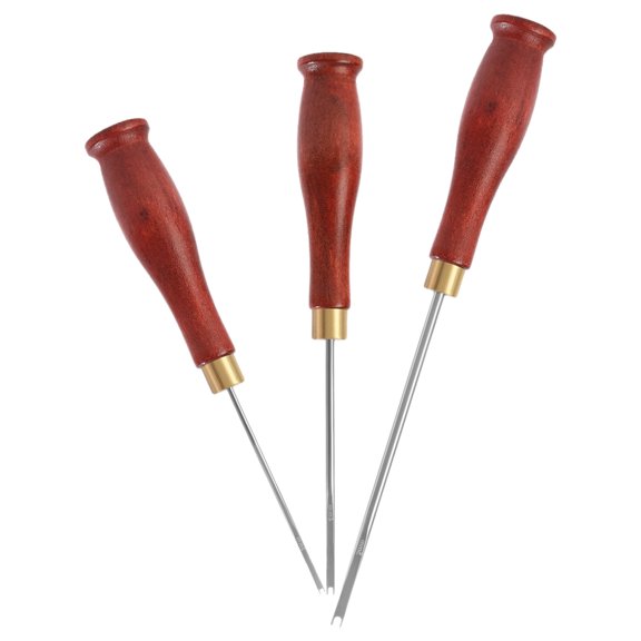 FONDOTIN 3Pcs Cotton Stuffing Tool for Dolls with Ergonomic Wooden Handle and Fine Tip for Crafting