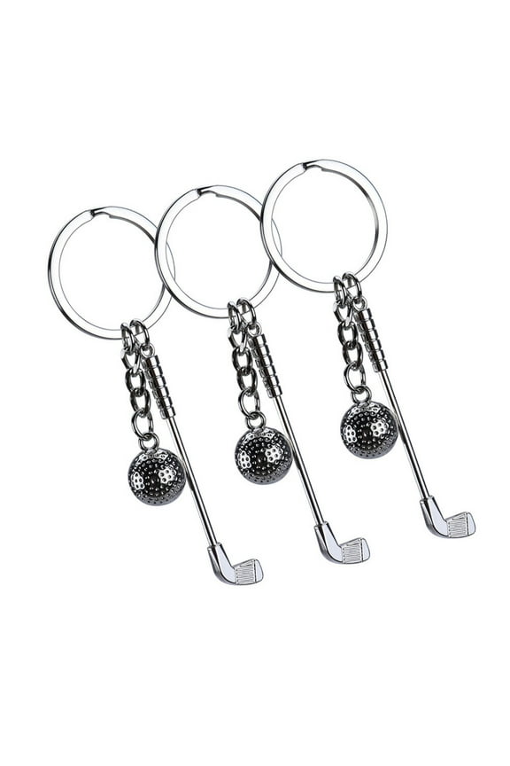 3-Pack Golf Keychains Set Lightweight Golfing Key Pendants for Golf