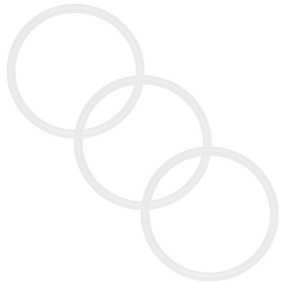 FONDOTIN 3pcs Leakproof Jar Gaskets for Household Use Silicone White Families