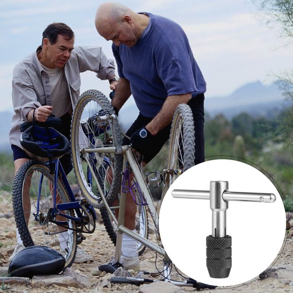 FONDOTIN 3Pcs Adjustable T Handle Tap Wrench Hand Tool for Furniture Bike Repair Assorted Color