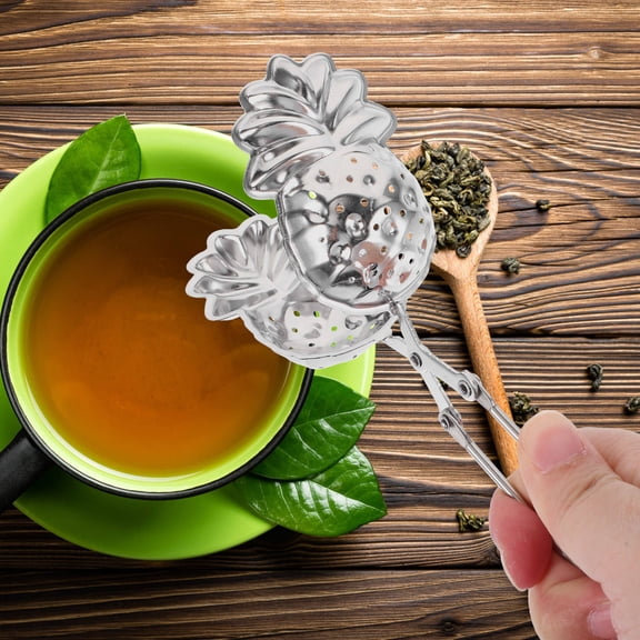 FONDOTIN 3Pcs Household Stainless Steel Tea Steeper Pineapple Tea Strainers for Office and Home