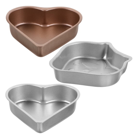 FONDOTIN 3Pcs Mini Cheesecake Molds Non-stick Carbon Steel for Baking Enthusiasts