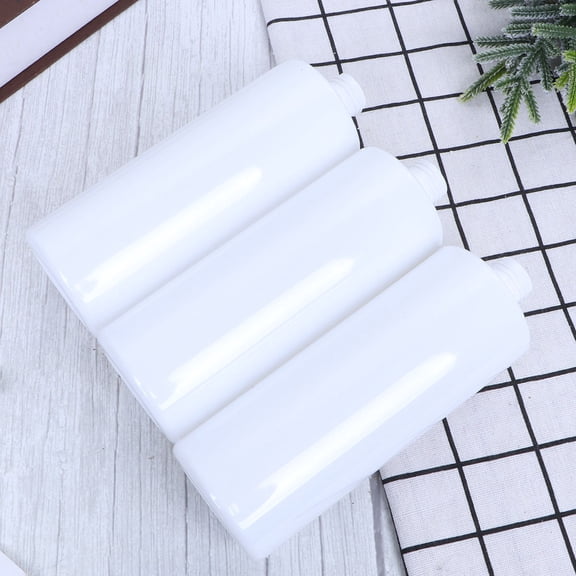 FONDOTIN 3Pcs Plastic Storage Bottle Empty Bottles for Emulsion Hand Washing 21x6cm 500ml Simple Design Home