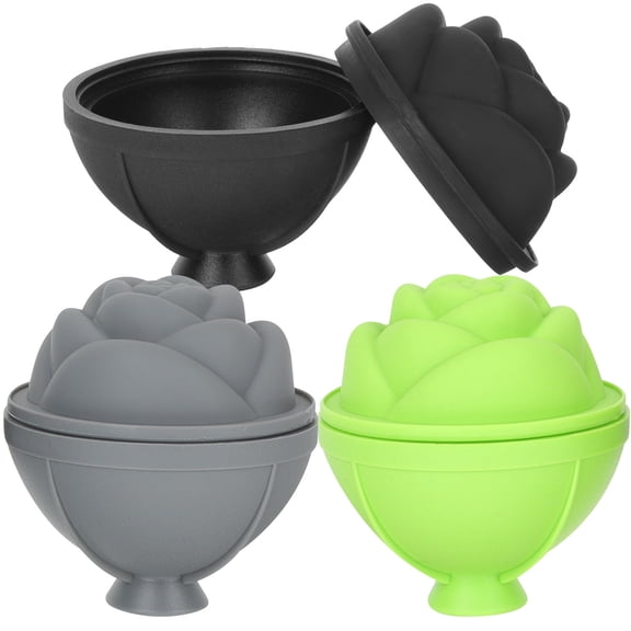 FONDOTIN Decorative Silicone Ice Balls Mold for Cocktails Assorted Color 3Pcs