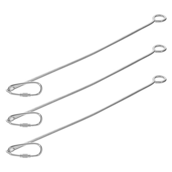 FONDOTIN Climbing Pet Feeding Tool Parrot Food Holder Iron Chain 3Pcs