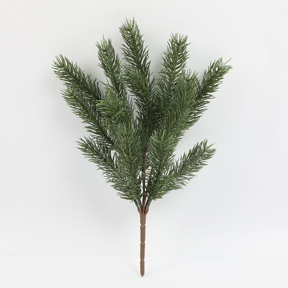 FONDOTIN 3pcs Artificial Pine Pick Christmas DIY Craft Branches PU Green