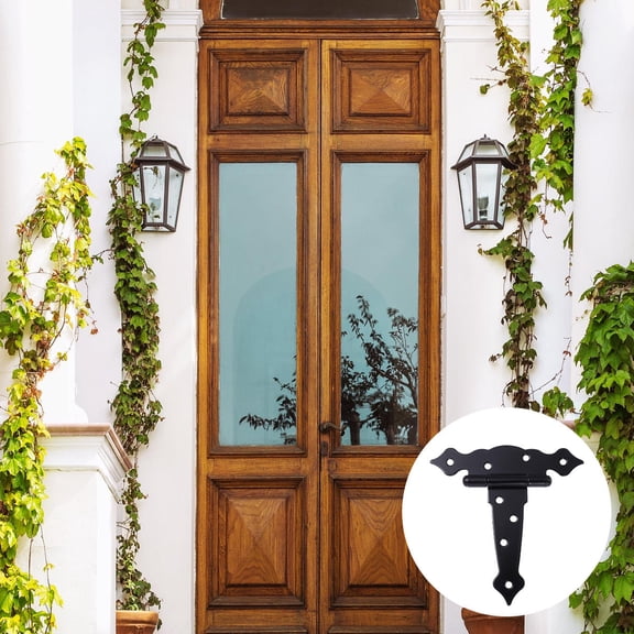 FONDOTIN 3pcs Easy Installation T Shape Hinge Rustproof Iron for Table Use