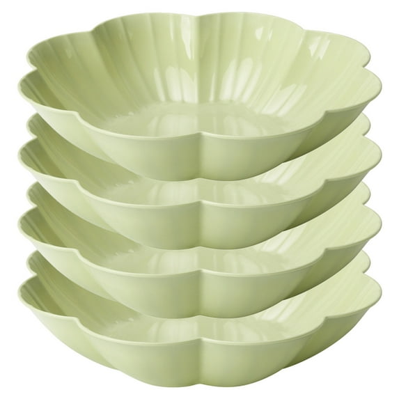 FONDOTIN Food Tableware Snack Tray Light Green Plastic 4Pcs